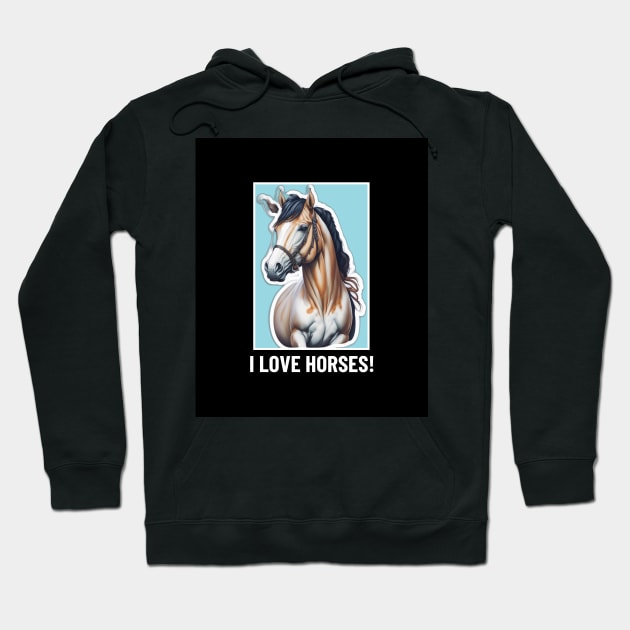 Horse Lover Art Hoodie by VisionDesigner